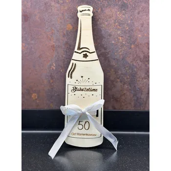 Obálka Dřevěná obálka na peníze 22 x 6 cm