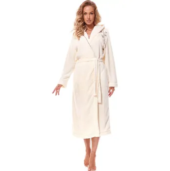 Dámský župan L&L Lili 2321 s výšivkou ecru XXL