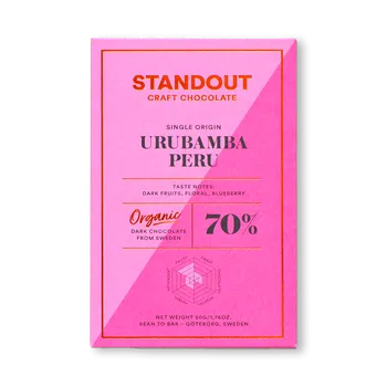 Čokoláda Standout Chocolate 70% hořká čokoláda Urubamba PERU BIO 50 g