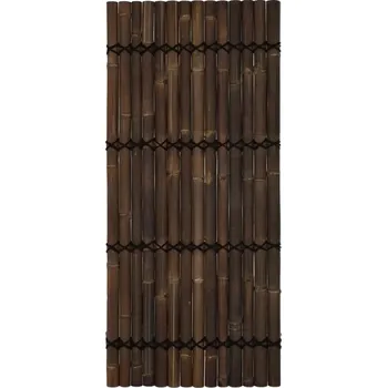 Plot Panel z půlkruhových bambusových tyčí tmavě hnědé barvy 90 x 200 cm