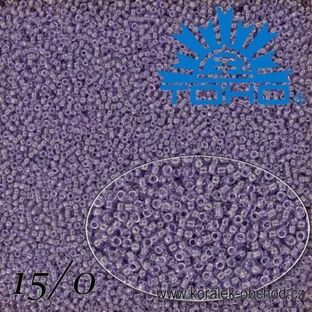 Korálek Korálky TOHO tvar ROUND (kulaté). Velikost 15/0. Barva č. 19-Transparent Sugar Plum. Balení 5g.