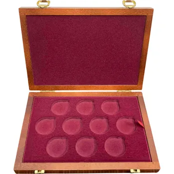 Dřevěná krabička pro 10 mincí o váze 1 Oz