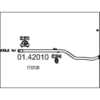 Auto-moto Výfuková trubka MTS 01.42010