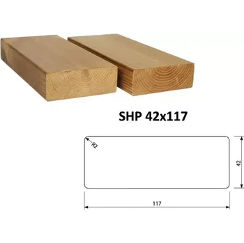Příslušenství pro plot Hoblovaný hranol SHP 42 x 117 x 3000 mm - THERMOWOOD, lepený