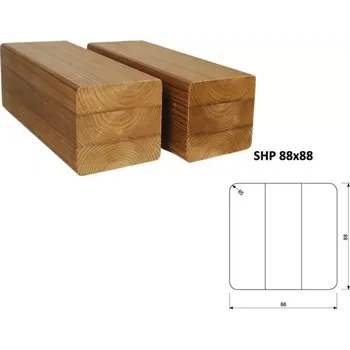 Příslušenství pro plot Hoblovaný hranol SHP 88 x 88 x 4200 mm - THERMOWOOD, lepený