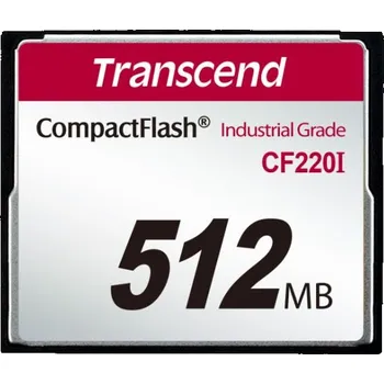 Paměťová karta Transcend 512MB INDUSTRIAL TEMP CF220I CF CARD (SLC) Fixed disk and UDMA5