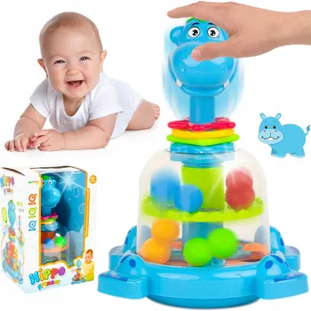 Káča Interaktivní Hračka Hroch Kolotoč s Míčkama Kuličkami Kolotoč