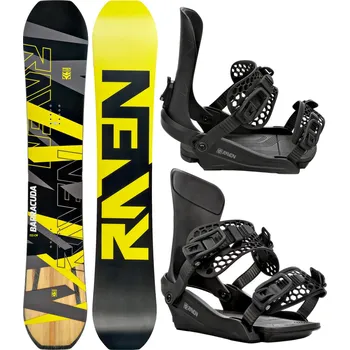 Snowboard RAVEN Snowboard set Raven Barracuda Carbon + vázání Raven King 147cm ČERNÁ|ŽLUTÁ 2023