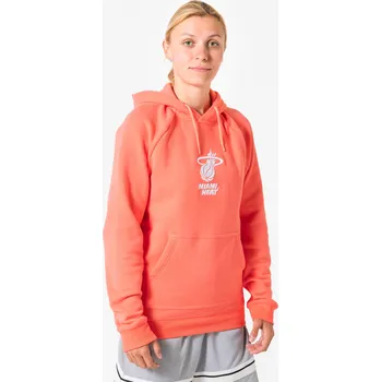 Dámská mikina TARMAK Basketbalová mikina s kapucí Miami Heat 900 NBA pro dospělé L RŮŽOVÁ|ČERVENÁ