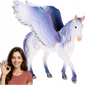 Figurka POHÁDKOVÝ MĚSÍČNÍ KONÍK PEGAS S KŘÍDLY FIGURKA KONĚ DEKORACE DO POKOJE