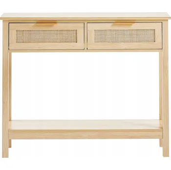 Konferenční stolek Konzolový Stolek SucceBuy, přírodní hnědé odstíny, 29,5 x 81,5 x 100 cm