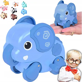 Figurka ROZTOMILÁ PASTELOVÁ NATAHOVACÍ ZVÍŘÁTKA JEZDÍ, HÝBOU OCÁSKEM A HLAVOU - MIX VZORŮ