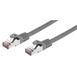 Kabel C-TECH patchcord Cat6, FTP, šedý, 15m