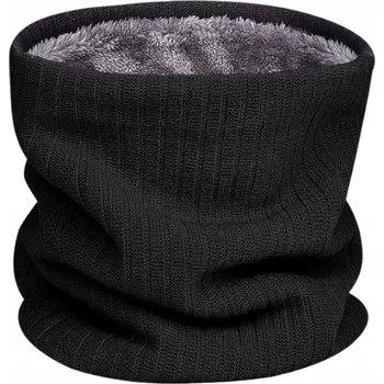 Šála Nákrčník Dámská zimní šála černá na krk Teplá šála měkká elastická