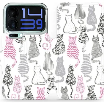 Pouzdro na mobilní telefon Flipové pouzdro Mobiwear - Xiaomi 17 Pro Max - MX01S Kočičí zádíčka (Knížkové flip pouzdro, obal, kryt na mobil Xiaomi 17 Pro Max - MX01S Kočičí zádíčka, materiál Umělá kůže + TPU - ochrana 360°, stojánek, silikonová vanička, magnetické zavírání)