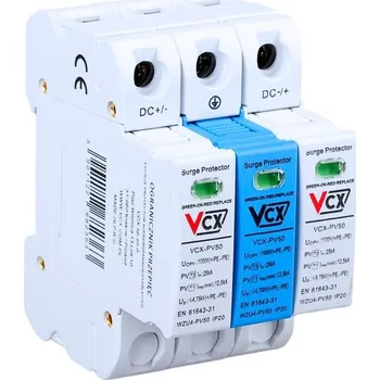 Přepěťová ochrana Přepěťová ochrana VCX PV50 DC třída T1T2 (B+C) 3P 1000V 12.5 kA GDT s plynovým jiskřištěm