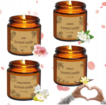 Svíčka Sojové vonné svíčky HAND MADE sada 4 x 100 g.