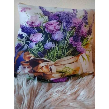 Povlak na dekorativní polštářek Povlak na polštář 40x40 cm levandule č.3, 1 ks Povlak na polštářek