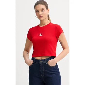 Pánské tričko Tričko Calvin Klein Jeans LV047AB802 červená 33X, vel. L