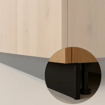 soklová lišta Opes Koncovka na kuchyňský plastový sokl / Černá 150 mm