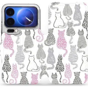 Pouzdro na mobilní telefon Flipové pouzdro Mobiwear - Xiaomi 17 Pro - MX01S Kočičí zádíčka (Knížkové flip pouzdro, obal, kryt na mobil Xiaomi 17 Pro - MX01S Kočičí zádíčka, materiál Umělá kůže + TPU - ochrana 360°, stojánek, silikonová vanička, magnetické zavírání)