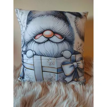 Povlak na polštářek Povlak na polštář 45x45 cm skřítek s dárkem, 1 ks Povlak na polštářek