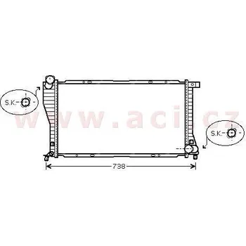 Chladič motoru Chladič, chlazení motoru ACI 06002234