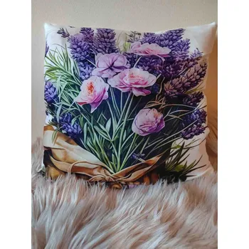 Povlak na polštářek Povlak na polštář 40x40 cm levandule č.4, 1 ks Povlak na polštářek