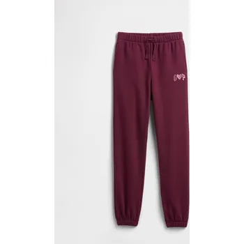 GAP Dětské tepláky s logem - Holky GAP tmavě červená 3466538