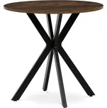 HT-F4108 OLW - Kulatý jídelní stůl 80x80cm, mdf, old wood, HT-F4108 OLW