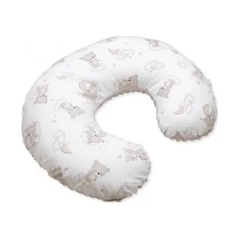 Kojící polštář Kojící polštář, bavlna/minky, Malý medvídek, bílá/hnědá