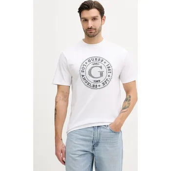 Pánské tričko Bavlněné tričko Guess M5BI15.K8FQ4 bílá 00X, vel. S