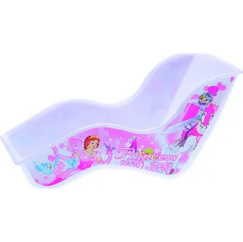 cyklosedačka Sedačka na bábiku, biela s ružovou nálepkou