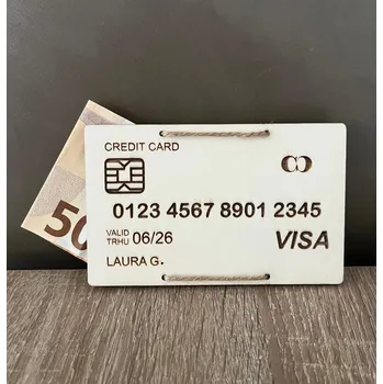 Žertovný předmět Dřevěné pouzdro: Kreditní karta