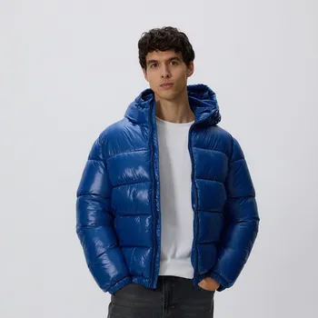 Reserved - Prošívaná bunda s kapucí - modrá - 395BZ-55X - 395BZ-55X-XXL