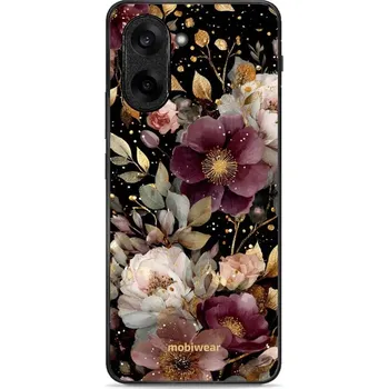 Pouzdro na mobilní telefon Lesklý kryt Mobiwear Glossy - OnePlus Nord CE5 - V169S Zlatavé kvítky (Prémiové lesklé pouzdro, obal, kryt Mobiwear Glossy na mobil OnePlus Nord CE5 - V169S Zlatavé kvítky, materiál Plast + TPU silikon - krytí po všech stranách, neošoupatelný potisk, tenk