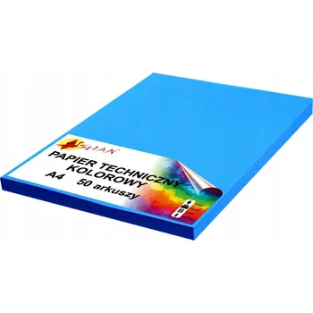 Kancelářský papír Technický papír A4 200g, intenzivní modrá, 50 listů