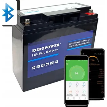 Trakční baterie AKUMULÁTOR BATERIE LITHIOVÁ LiFePO4 BATERIE EUROPOWER LFP 12-12,8 12.8V 12AH 154W UPS