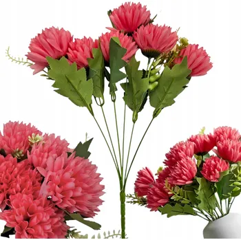 umělá květina CHRYZANTÉMA UMĚLÁ KYTICE DEKORACE 35 CM DEKORATIVNÍ KVĚTINA 6 HLAVIČEK NA HROB