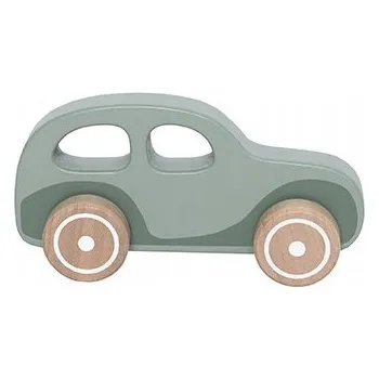 Dřevěná hračka Jabadabado: Dřevěné autíčko k tlačení, mátové C2552