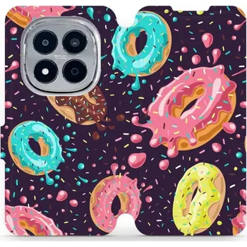 Pouzdro na mobilní telefon Flipové pouzdro Mobiwear - Xiaomi Redmi Note 15 Pro 5G - VP19S Donutky (Knížkové flip pouzdro, obal, kryt na mobil Xiaomi Redmi Note 15 Pro 5G - VP19S Donutky, materiál Umělá kůže + TPU - ochrana 360°, stojánek, silikonová vanička, magnetické zavírání)