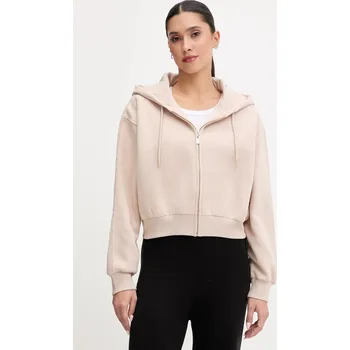 Dámská mikina Mikina Guess AELIA dámská, béžová barva, s kapucí, hladká, V5BQ11 KB681 V5BQ11.KB681 80X, vel. XS