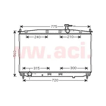 Chladič motoru Chladič, chlazení motoru ACI 82002173