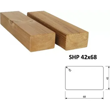 Příslušenství pro plot Hoblovaný hranol SHP 42 x 68 x 3000 mm - THERMOWOOD, lepený