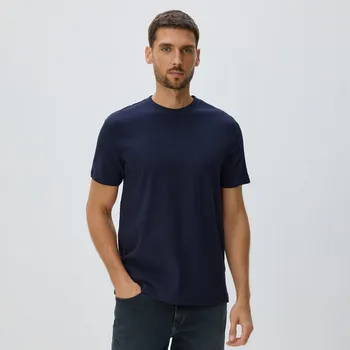 Reserved - Strukturální tričko comfort fit - tmavomodrá - 480EX-59X - 480EX-59X-S