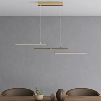 LED zlatý lustr na lanku ALIVETTA 7085 LED/18W/100-260V 3000-6000K