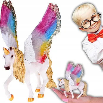 Figurka POHÁDKOVÁ HRAČKA FIGURKA KŮŇ KONÍK JEDNOROŽEC PEGAS S KŘÍDLY OZDOBA