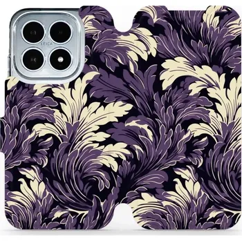 Pouzdro na mobilní telefon Flipové pouzdro Mobiwear - Xiaomi 17 - VA46S Fialové rostliny (Knížkové flip pouzdro, obal, kryt na mobil Xiaomi 17 - VA46S Fialové rostliny, materiál Umělá kůže + TPU - ochrana 360°, stojánek, silikonová vanička, magnetické zavírání)