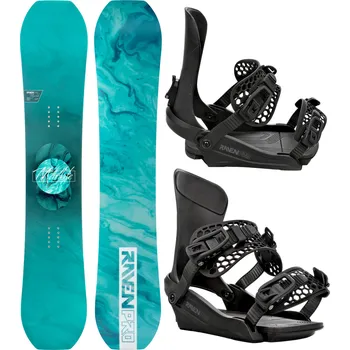 Snowboard RAVEN Snowboard set Raven PRO Marble Carbon + vázání Raven King 153cm MODRÁ|ZELENÁ|ČERNÁ 2023
