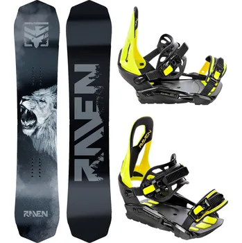 Snowboard RAVEN Snowboard set Raven Lion + vázání Raven S230 145cm ZELENÁ|ČERNÁ|ŠEDÁ 2023